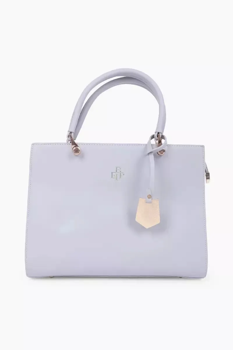 Women’s Luxe Structured Handheld Bag( Grey )
