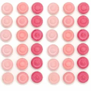 Wood Mandala Flowers 36pcs (Pinks)