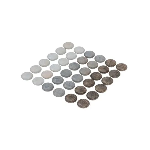 Wood Mandala Stones 36pcs (Greys)