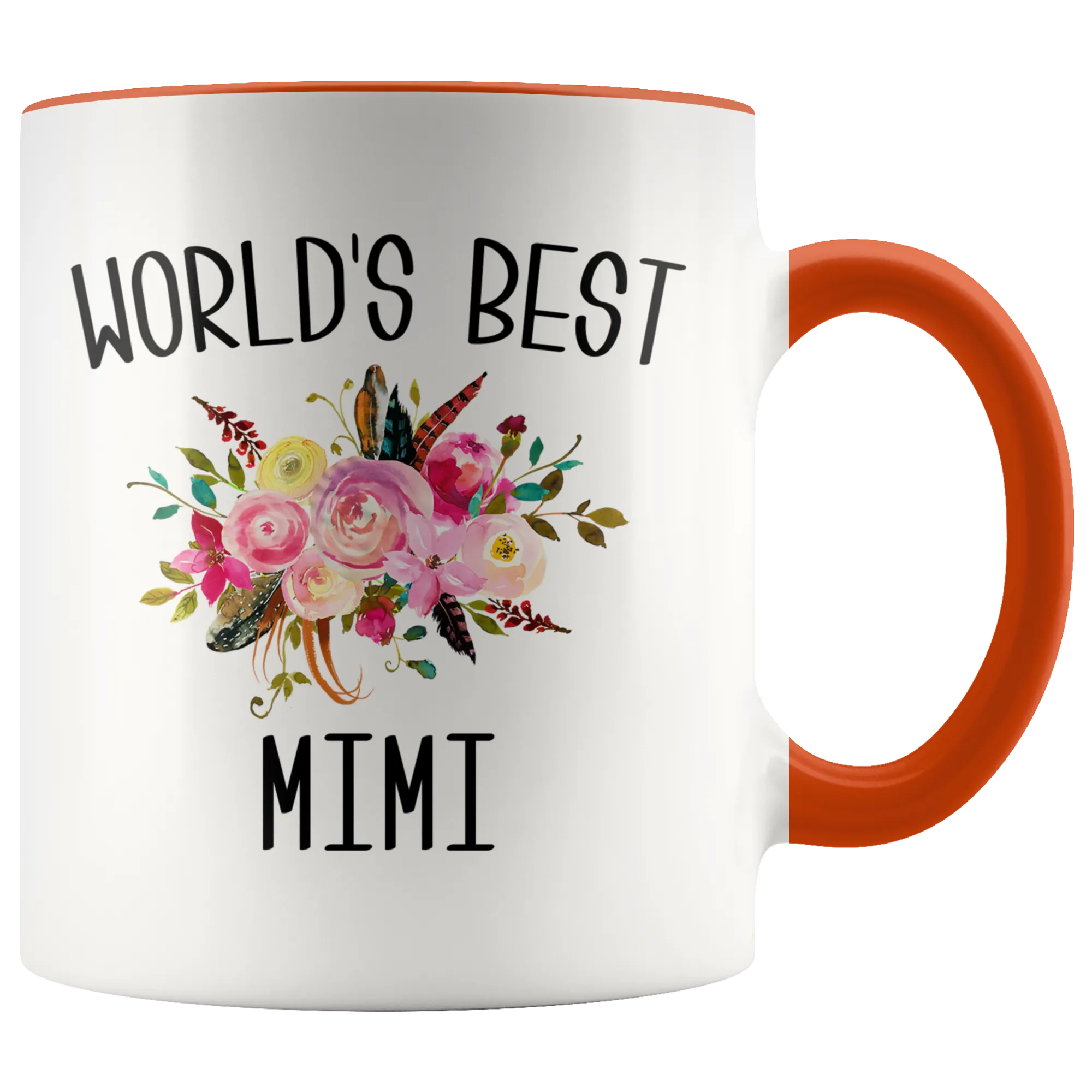 Worlds Best Mimi Mug Cute Gift for Mimi Best Mimi Ever Floral Coffee Cup