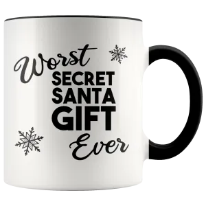 Worst Secret Santa Gift Ever Mug Funny Christmas Gift Exchange Idea Under $20 White Elephant Coffee Cup Holiday Mugs with Sayings Coworker Gifts