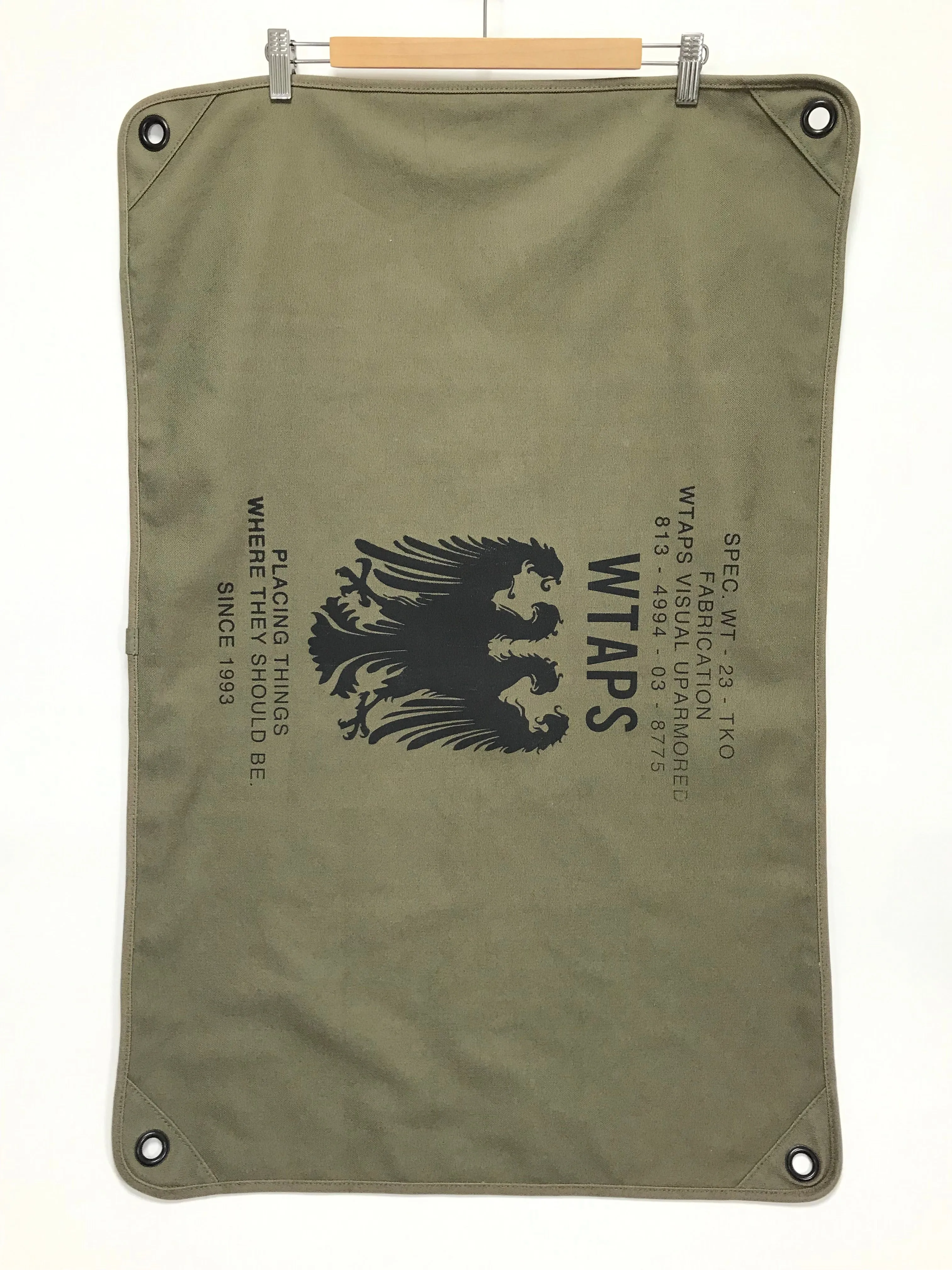 WTAPS CANVAS BANNER OLIVE