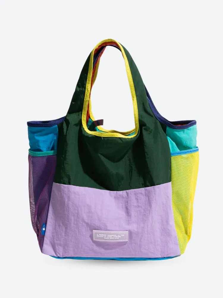 Y2K Color Block Tote Bag